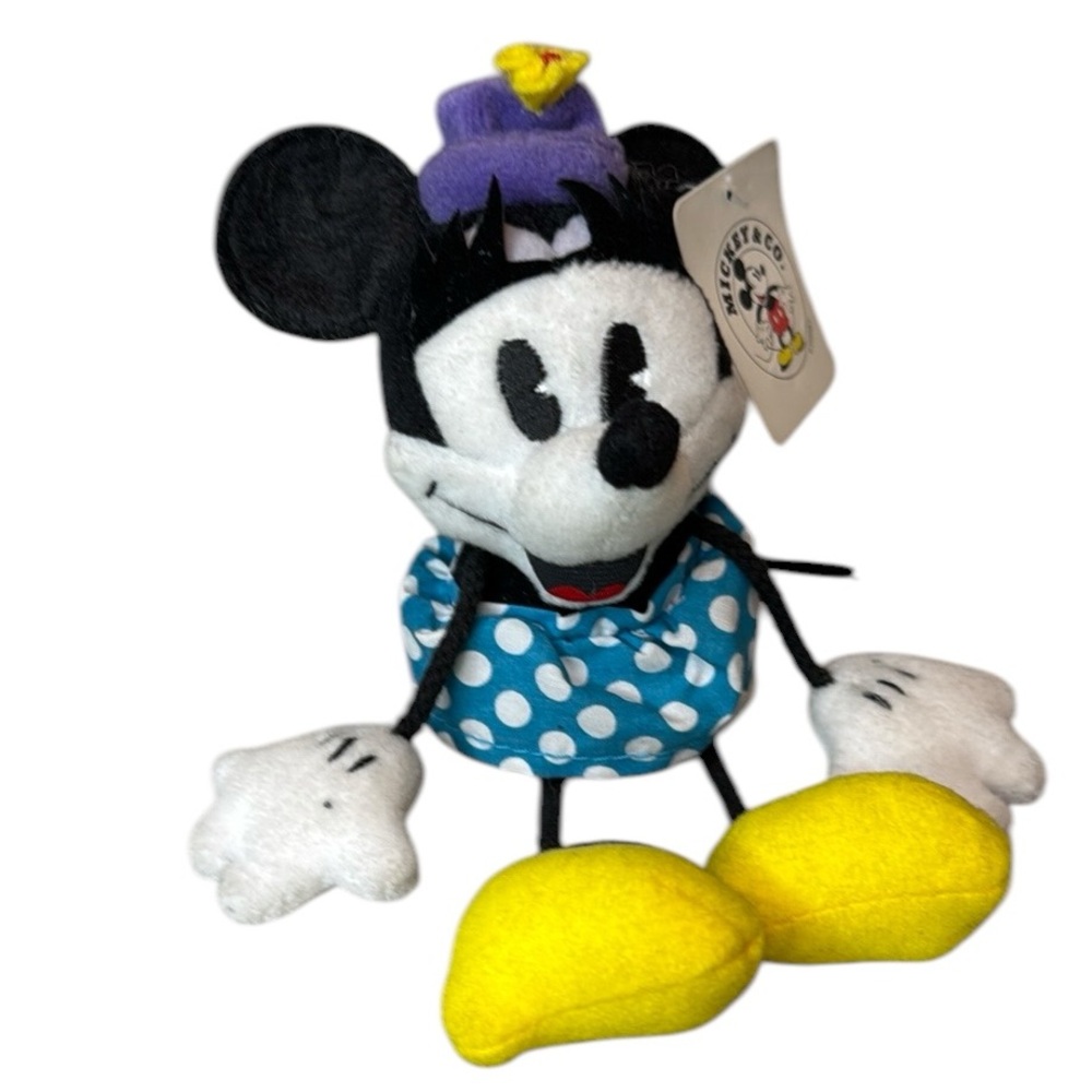 Vintage Mickey & Co Minnie Mouse Plush Gund #7224 Disney NWT purple polka dot
